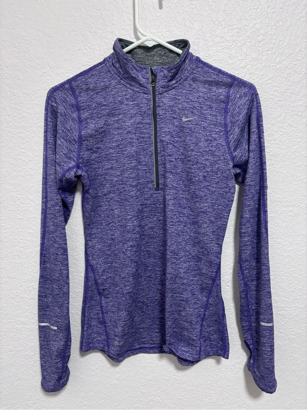Nike Purple Half-Zip Long Sleeve Performance Top